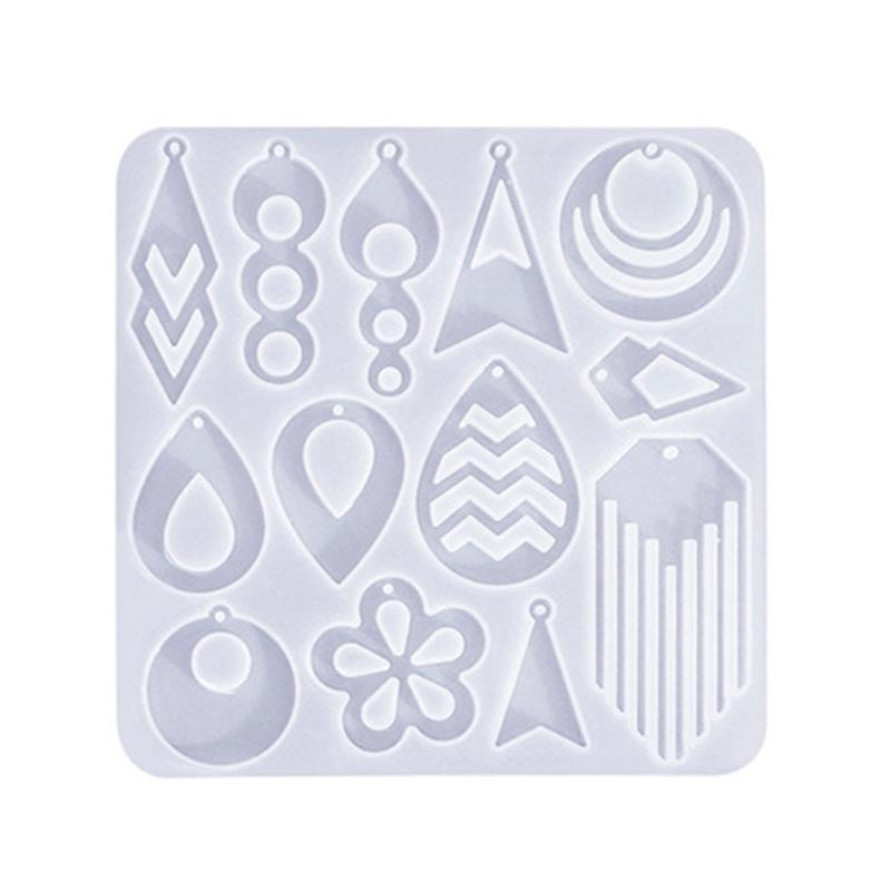 

Reusable Silicone Mold Geometric Hollow Earrings Moulds Silicone Pendant Moulds Handmade Jewelry Making Accessories