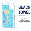 CHIIKWAWA Print Beach Towel, Large Soft Quick Dry Towel for Beach Camping Swimming