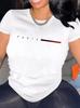 Womens Paris Flag TShirt Comfortable Crew Neck Casual Cotton Blend ShortSleeves Soft Breathable Top