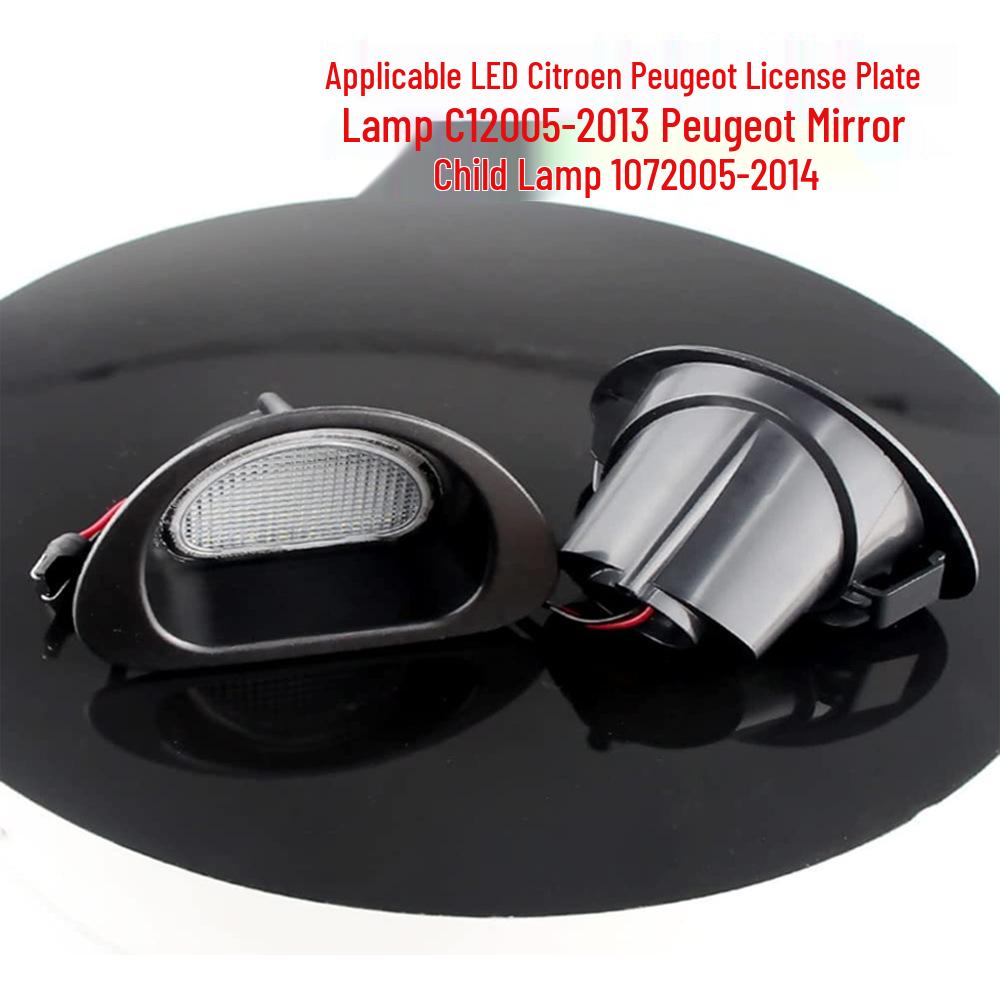 

2pcs 18-LED Black License Plate & Mirror Light for Citroen C1 05- 13 & Peugeot 107 Model Number: 21-061-2644