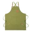 Waterproof Thickened Cotton Denim Apron - Oil and Stain Resistant, Solid Color Design for Household Kitchen Use