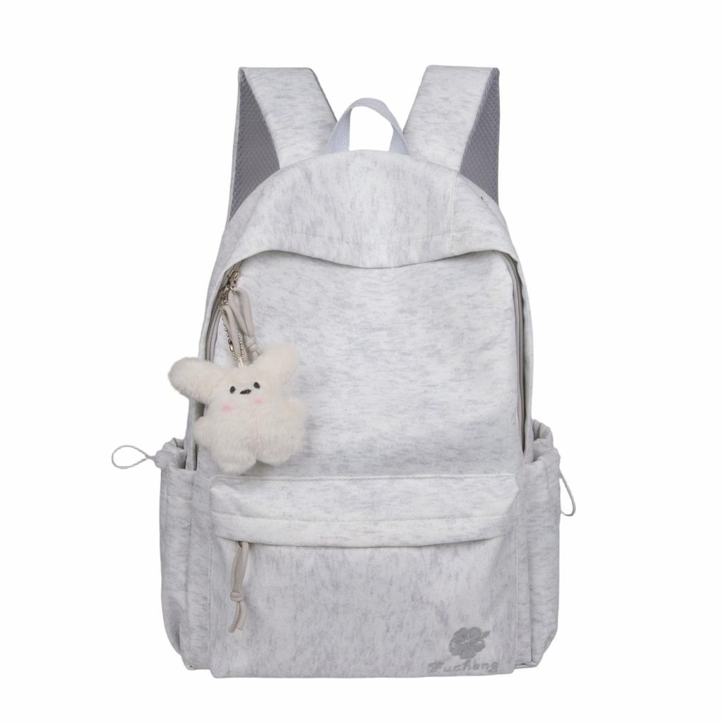 Schoolbag1011 Embroidery Letter Backpack School Bag College Student Large Capacity Backpack Breathable Lightweight Campus School Season