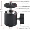 EXMAX 360 Degree Swivel Mini Tripod Ball Head with 1/4” Screw Thread Base for DSLR Camera Camcorder LED Light Tripod Monopod Bracket Compatible