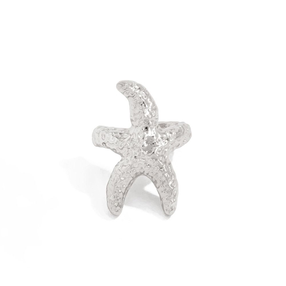 Silver C Shape Ear Cuff Golded Starfish Shell Ring Clip Punk Stud Earrings Cartilage Ear Cuffs