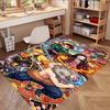 Demon Slayer Print Rug, Washable Floor Carpet, For Entryway Dorm Laundry Room Office Study, Home Decor Birthday Christmas Gift