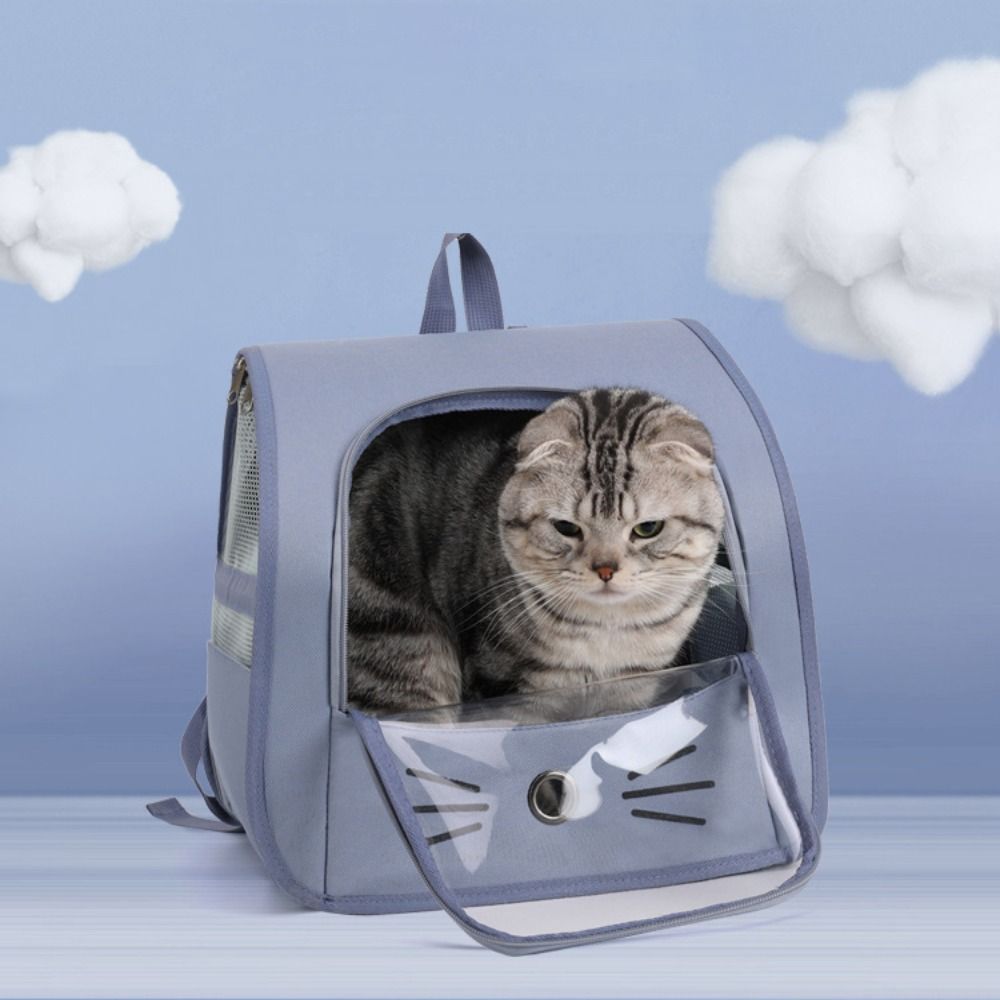 Oxford Pet Double Shoulder Bag Breathable Pet Carrying Bag Sturdy Pet Carrier  Outdoor