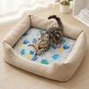 Breathable Dog Cooling Pad Soft Dog Sleeping Mat Cartoon pattern Cat Nest Bed  Dog Crate