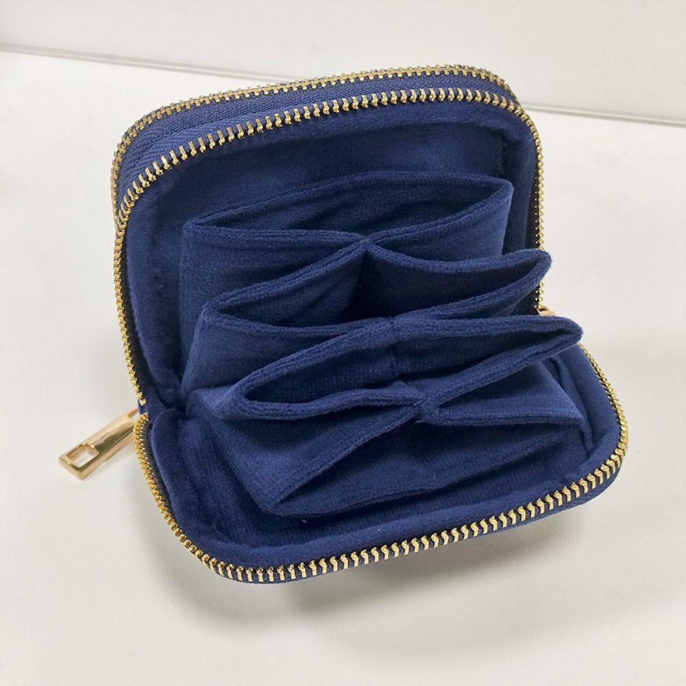 Double-layer Jewelry Storage Bag Earrings Velvet Jewelry Holder Jewelry Packing Bag Vacation