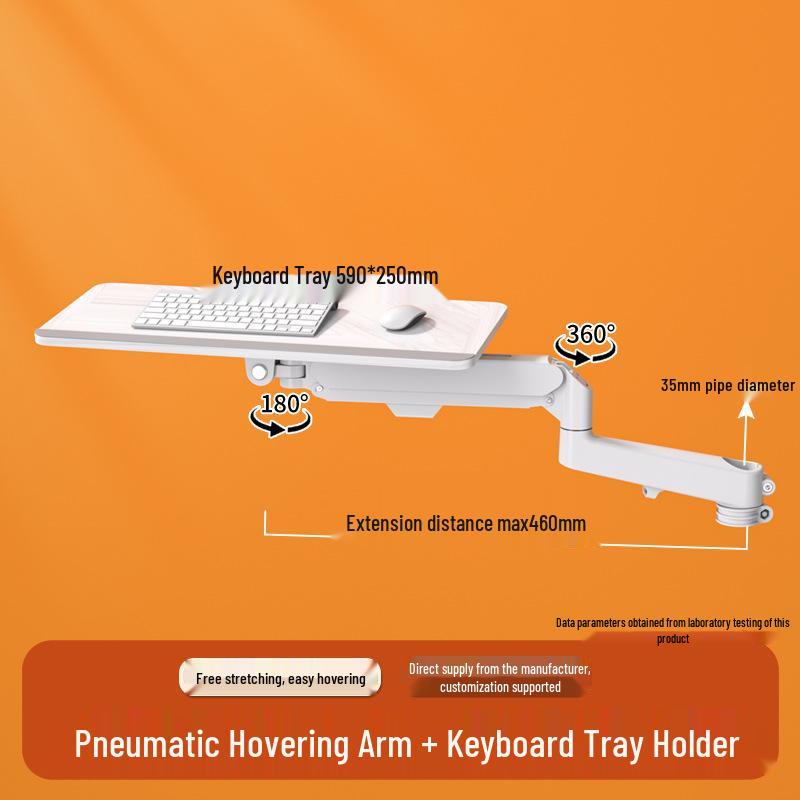 Adjustable Monitor and Keyboard Tray with Rotating Lift, Free Shipping