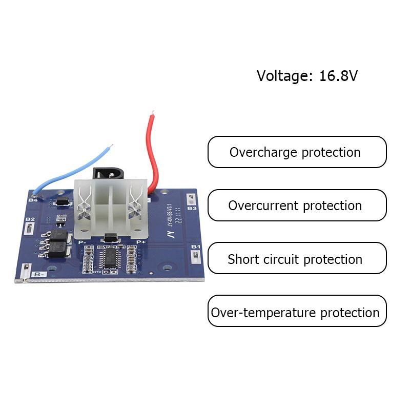 4S 16,8V Lithium-Akkupack Schutzschaltungsplatine Modul Elektrowerkzeug Akku Lade Schutzplatine Zubehör