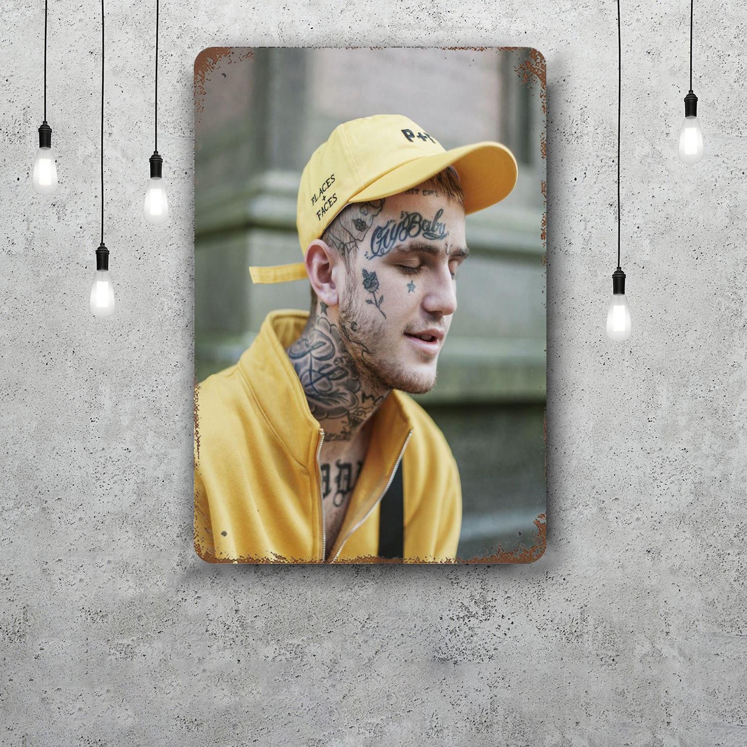 

Металлические знаки Lil Peep настенный декор Винтажные жестяные знаки Капитан Металлический плакат Декор для бара паба клуба Настенное украшение 20x30cm（7.8x11.8inch）