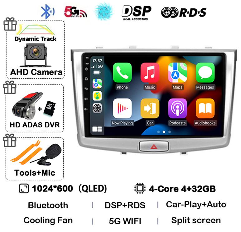 Android 14 Carplay Auto WIFI+4G For GREAT WALL Hover Haval H6 2016 2017 2018 Car Radio Multimedia Player Navigation Stereo GPS