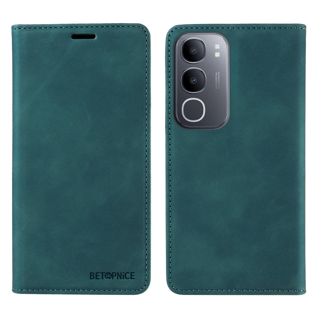 For vivo Y50 Case BETOPNICE Magnetic Closure RFID Blocking Wallet Stand Leather Phone Cover