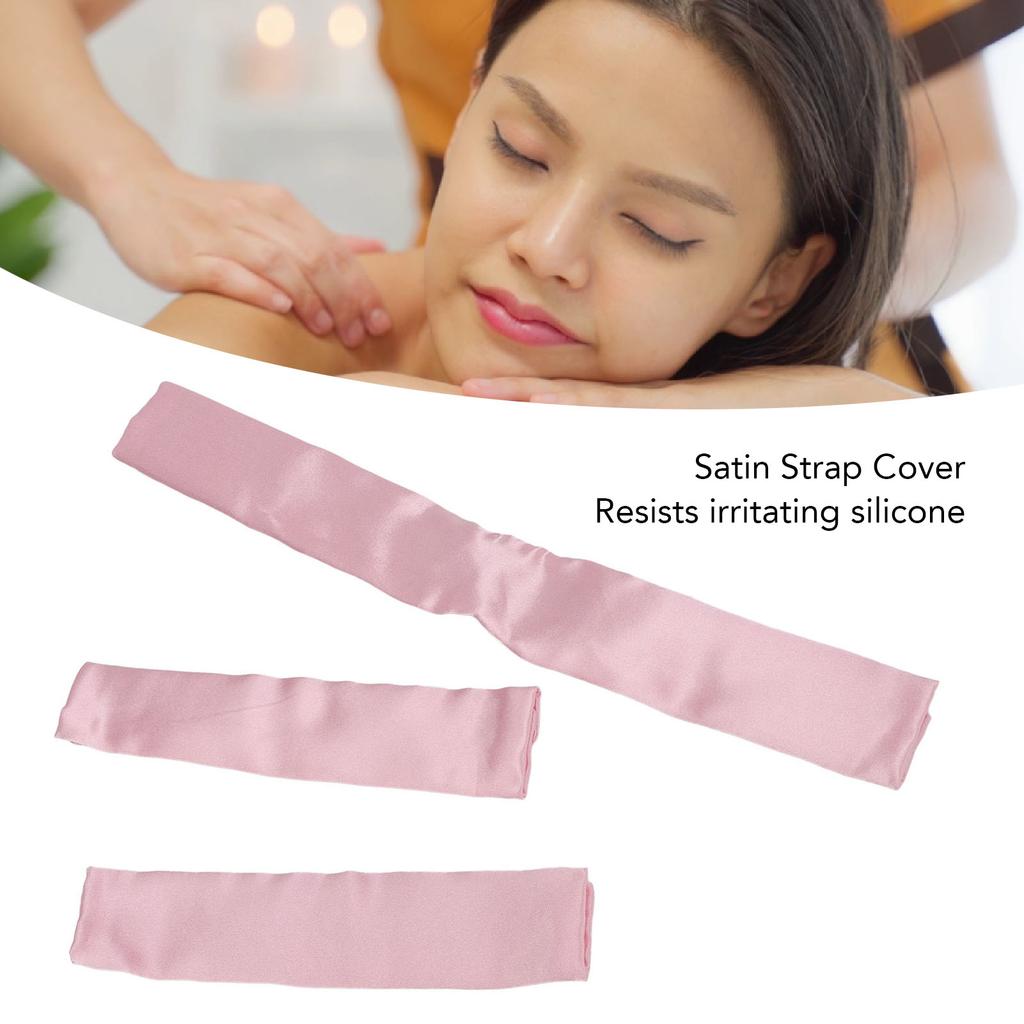 3pcs Satin Strap Cover Reducing Red Marks Breathable Universal Reusable Satin Face Cushion for Breathing Machine