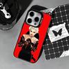 Sängerin M-Madonna Handyhülle Für iPhone 17,16,15,14,13,12,11 Plus,Pro Max,XS,Farbige silberne Handyhülle