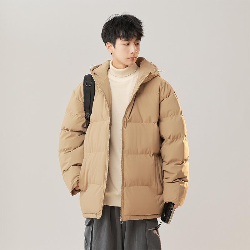 Padded Clothes Men's Candy Color Winter New Trend Loose Hooded Padded Jacket Thickened To Keep Warm