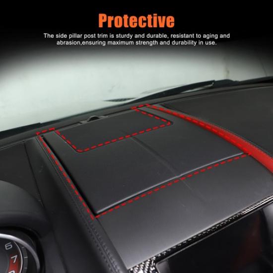 Glossy Piano Black Center Air Vent Trim Sticker For Jaguar F-Type X152 2013-24