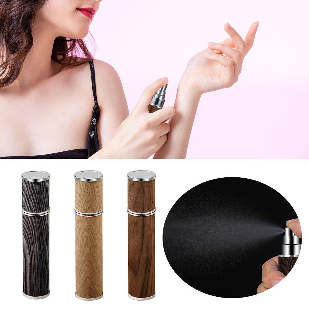 Wood Grain Spray Bottle 10ml Perfume Atomizer Bottle Ultra-fine Mist Fragrance Container Travel