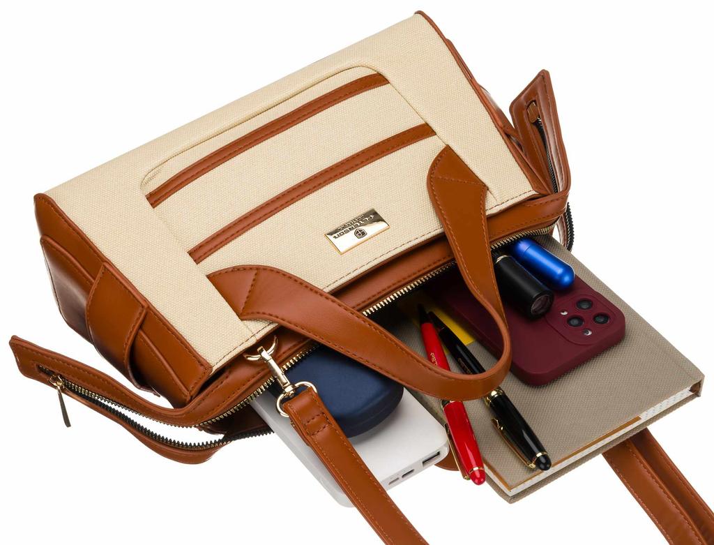 Torba damska PTN Forsycja-1306 Ecru-Brown