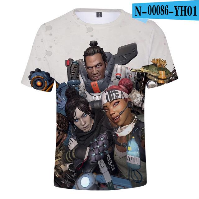 Kids T Shirt 3d Apex Legends Clothing Children Boys Girls Short Sleeve Tshirt Outerwear T -Shirt Children Clothe Tee 