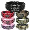 2" Wide Spiked Studded Leather Dog Collar Bullet Rivets with Cool Skull Pet Accessories for Meduim Large Dogs Pitbull Boxer XS-L