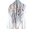 Chain 14 Mmi Twill Silk Scarf Women'S 90 Square Scarf Mulberry Silk Printing Air Conditioner Spring And Autumn Shawl Scarf