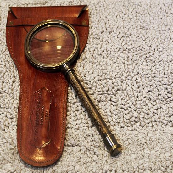 Brass Magnifying Glass, Maritime Style Magnifying Glass, Vintage Décor Magnifying Glass, Brass Finish Magnifier.