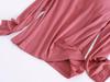 Modal Cup Integrated Long-Sleeve Women's Korean-Style Loose Pajama Top with Chest Pad