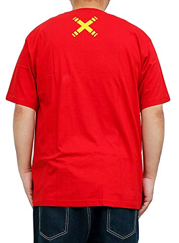 One Colors Gachapin & Mukku Kurzarm-T-Shirt, Herren, Bedrucktes Rundhals, Cut and Sew, Größe LL, Mukku