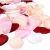 200pcs Flower Girl Petals, Rose Petals for Wedding, Silk Rose Petals, Red Pink Rose Petals & White Flower Petals for Wedding Bridal Shower Decor