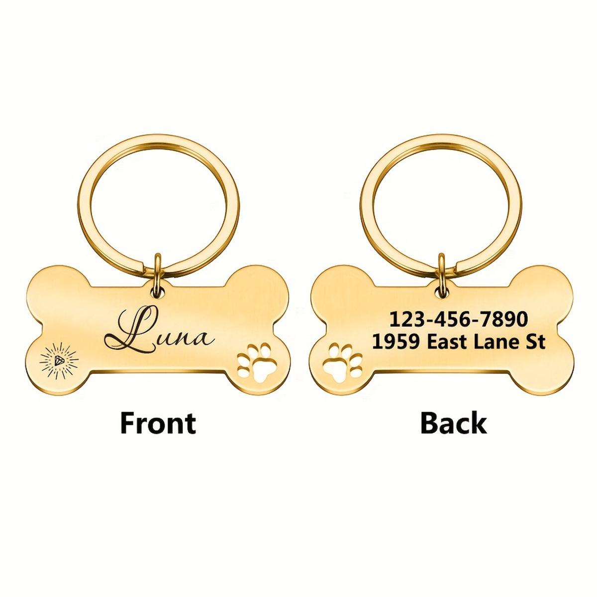 

Нержавеющая сталь полая кость лапы заготовка титановая сталь может быть сделана своими руками Pet Brand, Dog Brand, Cat Brand золотой