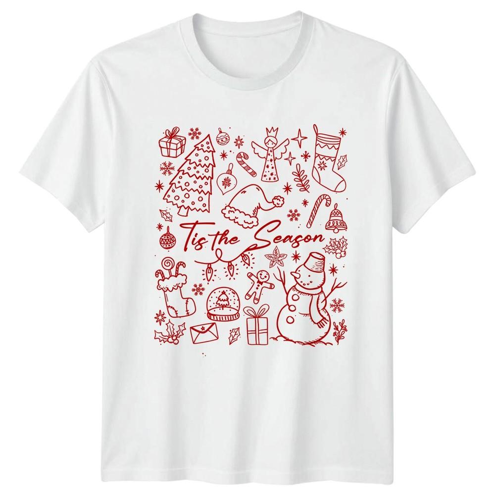 Tis The Season Christmas Holiday Unisexs TShirt Unisexs Tee Graphic Unisex Top S