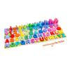 Wooden Number Puzzle Shape Sorter Counting & Matching Game Magnetic Fishing Game Logarithmic Board Montessori Toy for