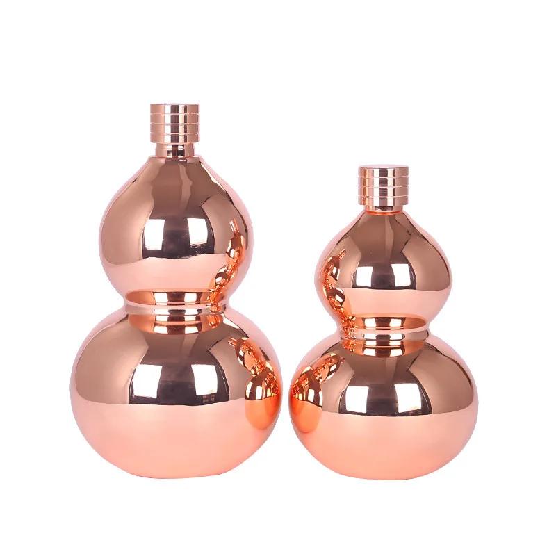 Stainless Steel Hip Flask Portable Gourd Shape Flagon Outdoor Wine Bottle Whiskey Vodka Wine Pot Alcohol Drinkware Flask