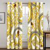 Freie Shiping Billig Moderne Luxusmarke Schwarz Weiß Gold AbstractFashion2Pcs Schattierung Fenster Vorhang Für Wohnzimmer Schlafzimmer Dekor