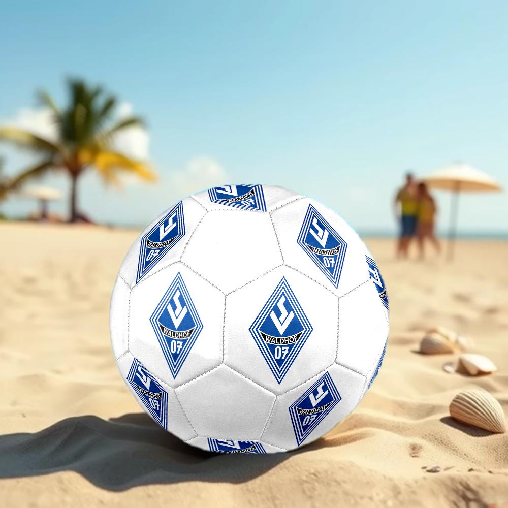 Pallone da Calcio Waldhof Mannheim 07 taglia5, colorato, adatto a tutte le età, cucito a macchina, materiale PVC, grado competizione, durevole e ad alto rimbalzo