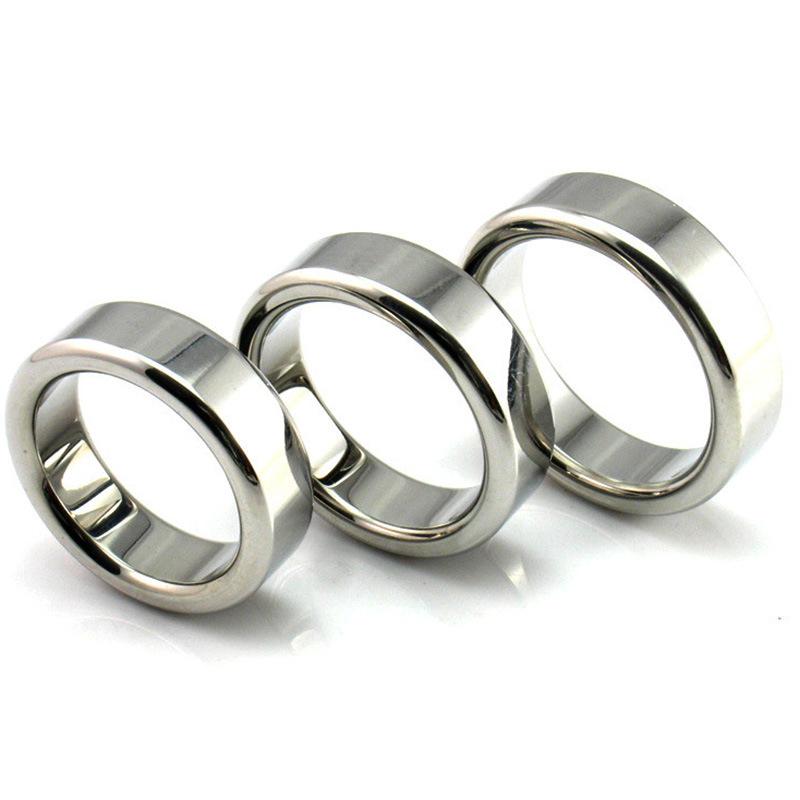 6 Sizes Stainless Steel Male Penis Ring Ball Scrotum Stretcher Ejaculation Delay Metal Cock Rings BDSM Sex Toys For Men Cockring