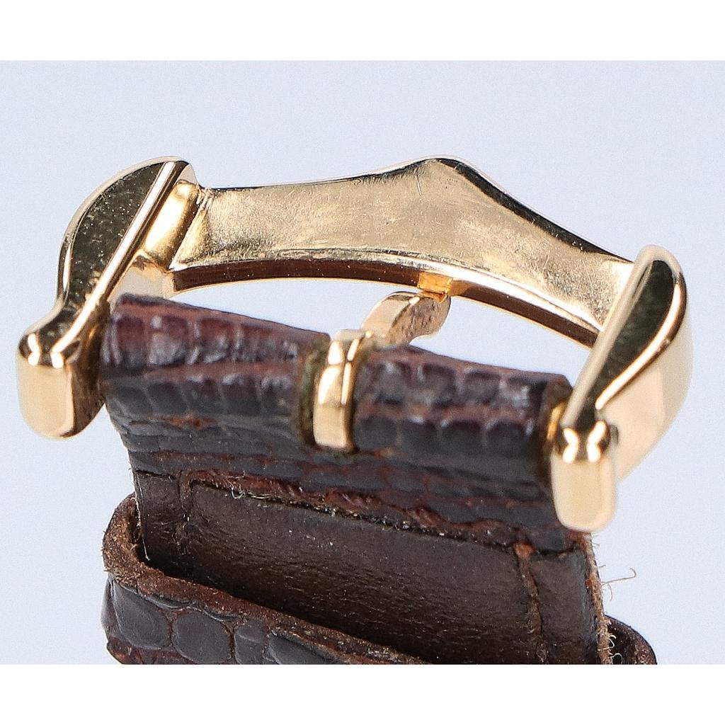 Cartier 1976-1981 925 Must Tank Vermeil SM Mostrador Marfim Corda Manual Relógios de Couro - ouroUsado