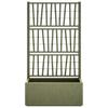 Garden Planter with Trellis Green 80 X 36 X 140 Cm PP