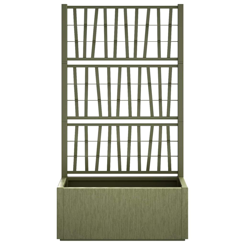 Garden Planter with Trellis Green 80 X 36 X 140 Cm PP