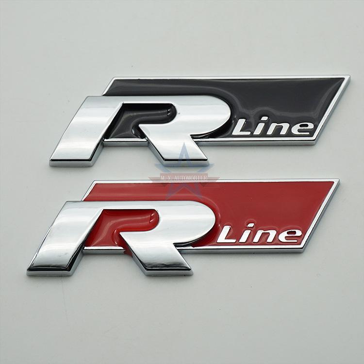Suitable for Volkswagen R label CC passat CC R car logo Volkswagen Rline tail label alloy car logo modification