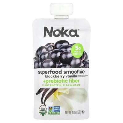 iHerb Superfood Smoothie + Plant Protein, Blackberry Vanilla, 120g (4.22oz)