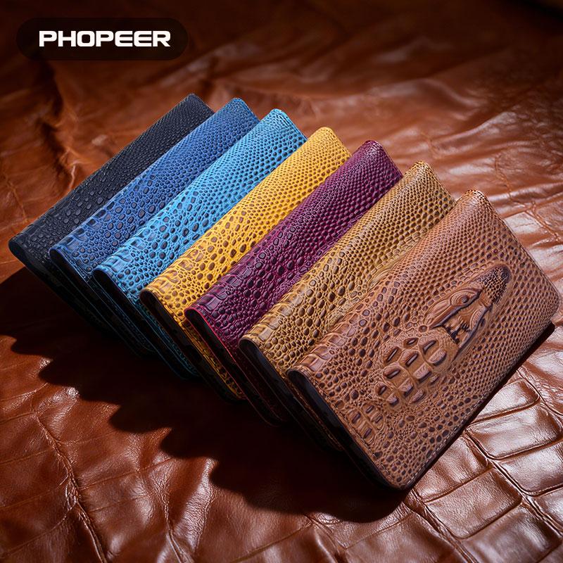 Luxury Genuine Leather Phone Case for Xiaomi Poco X Series - X8 X7 X6 X5 X4 X3 Pro Max Neo NFC GT 5G Crocodile Head