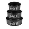 3Pcs Cake Tins Round Springform Cake Tin Set Flat Base Cake Tins Leak Proof Round Baking Tins