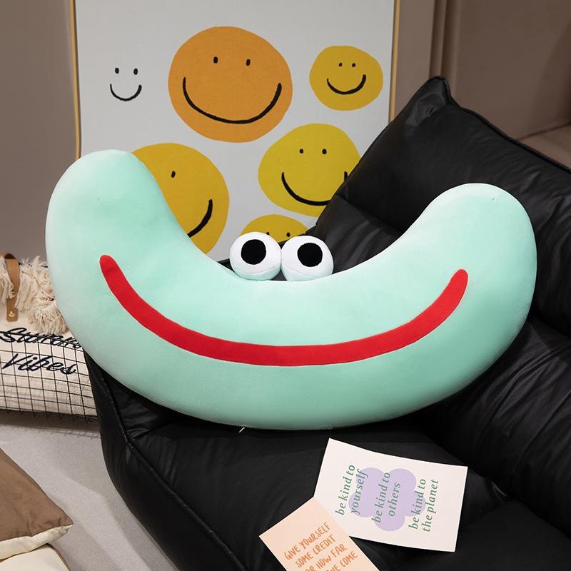Kreatives großes Auge geschwungenes Kissen Mädchen schlafen im Bett mit Beinen lang Kissen lustige Sofa Kissen Dekoration