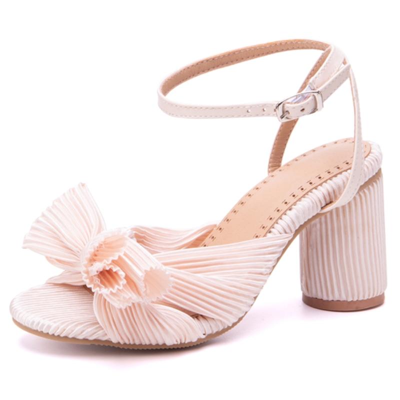 Fashion Luxury Summer Shoes For Women's Sandals 2024 Pink Gold Gladiator Flip Flops High Heels Party Wedding Shoes Female Large Size 45