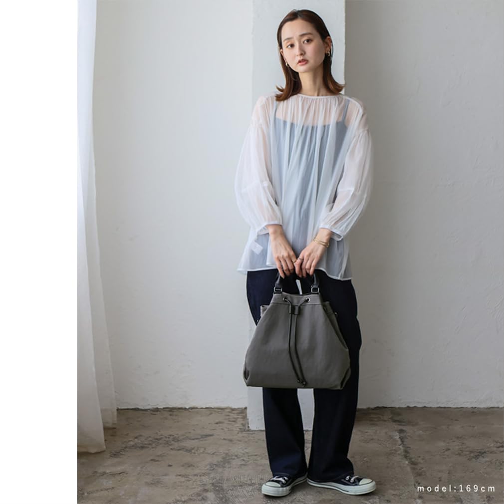 VITAFELICE Damen Zugband 2-Wege Tragetasche (inb-10009z) (Grau)