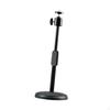 Desktop Phone Holder Round Base Easy To Install with Telescopic Pole Metal Support Bracket for
