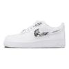 Nike Air Force 1 07 Premium Molten Metal Swoosh Pack - chromowane buty sportowe unisex białe czarne FV3616-101