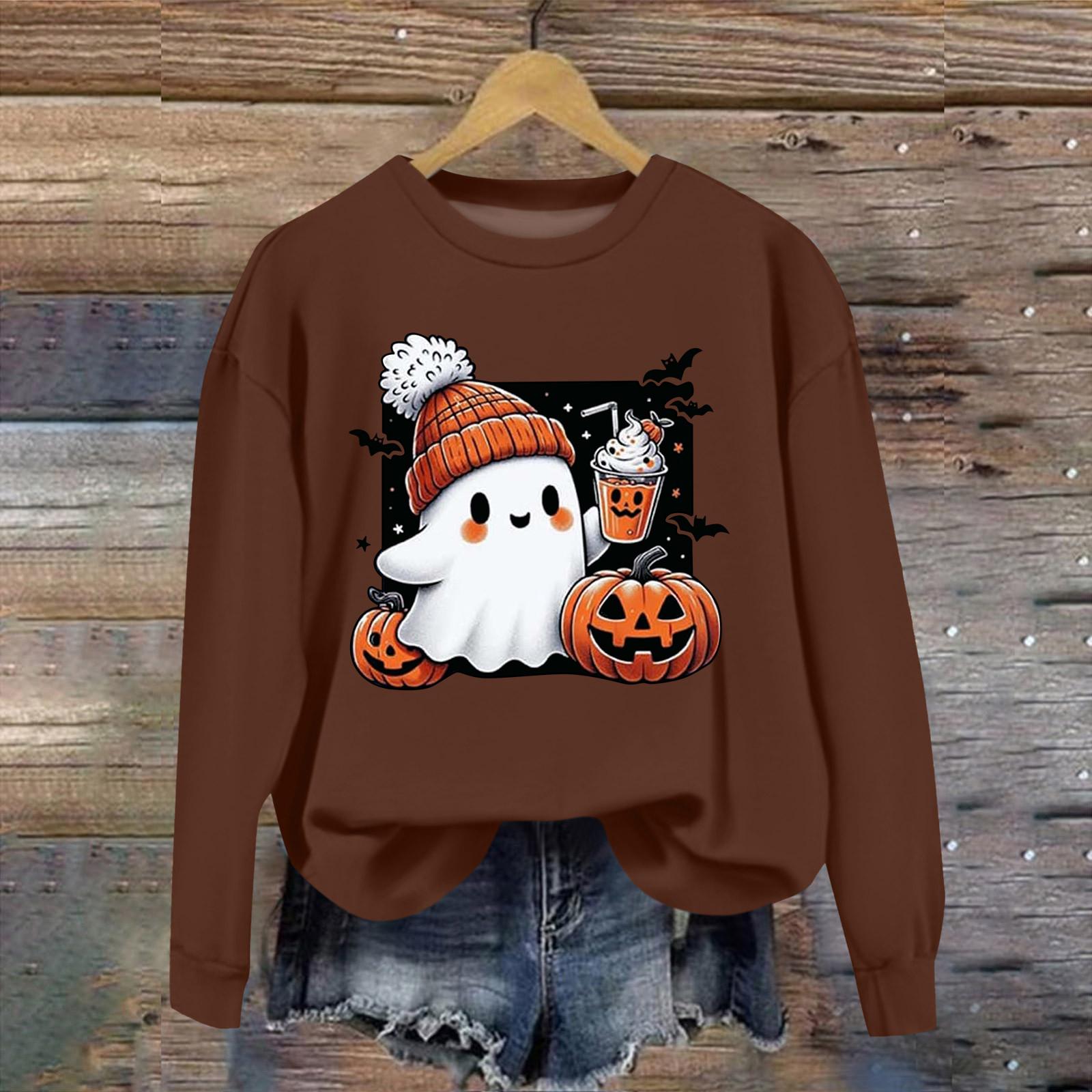 

Женские осенне-зимние топы, женская толстовка с длинными рукавами, повседневные флисовые топы с круглым вырезом, свободный крой, половер M коричневый